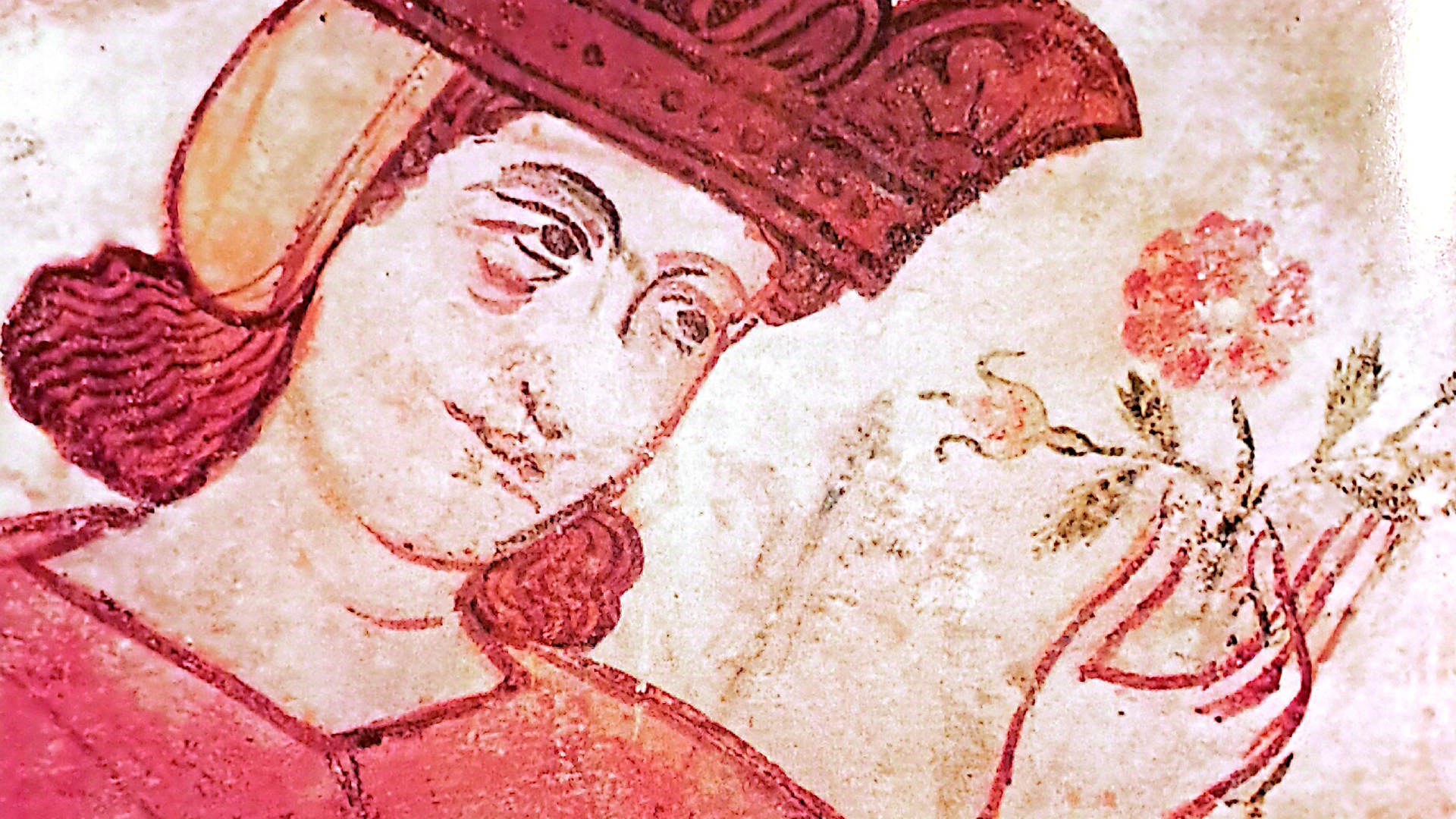 Gallery Frederick II of Swabia: fresco in the Palazzo Finco at Bassano del Grappa (13th century)