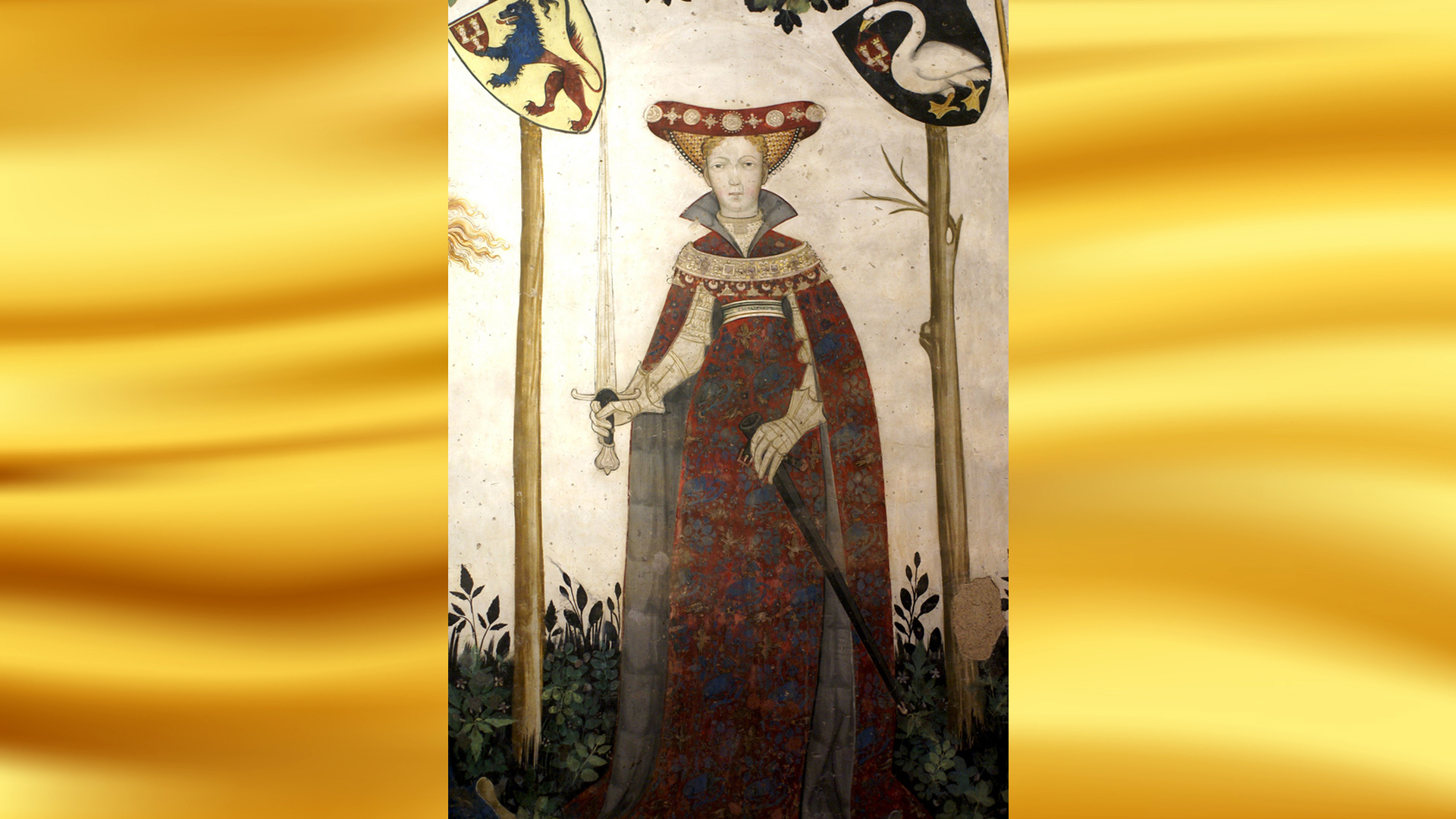 Gallery Beatrice of Savoy: fresco in the Palazzo della Manta, Saluzzo (15th century)